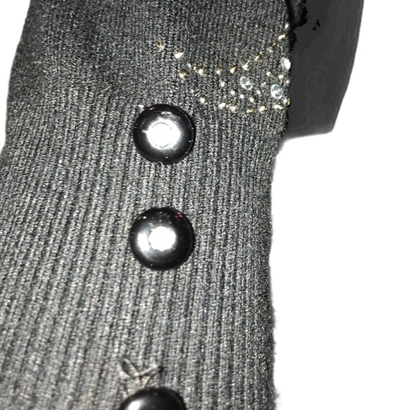 LIQUID by SIONI Wool Blend Black Sweater w/Rhinetones~Sz M - Picture 6 of 8